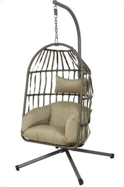 Idooka Rattan Hanging Garden Egg Chair -Eden Yard Zone 0120Main