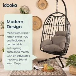 Idooka Rattan Hanging Garden Egg Chair -Eden Yard Zone 0220Lifestyle20 20Modern20Design