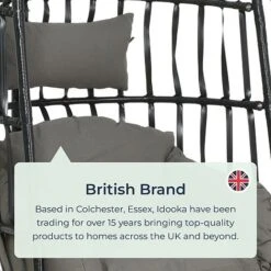 Idooka Rattan Hanging Garden Egg Chair -Eden Yard Zone 0520British20Brand
