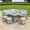 Maze Rattan Oxford Corner Dining Set With Ice Bucket & Rising Dining Table -Eden Yard Zone 401760 1
