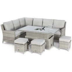 Maze Rattan Oxford Corner Dining Set With Ice Bucket & Rising Dining Table -Eden Yard Zone 401760 6