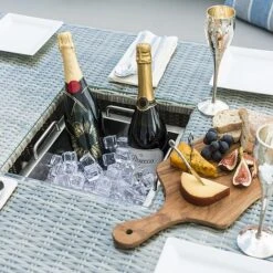 Maze Rattan Oxford Corner Dining Set With Ice Bucket & Rising Dining Table -Eden Yard Zone 401760 9