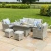 Maze Rattan Oxford Sofa Dining Set With Ice Bucket & Rising Table 2 Maze Rattan Oxford Sofa Dining Set With Ice Bucket & Rising Table -Eden Yard Zone 401761 1