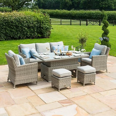 Maze Rattan Oxford Sofa Dining Set With Ice Bucket & Rising Table 5 Maze Rattan Oxford Sofa Dining Set With Ice Bucket & Rising Table - Image 3