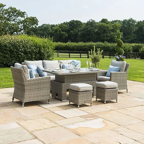 Maze Rattan Oxford Sofa Dining Set With Ice Bucket & Rising Table 6 Maze Rattan Oxford Sofa Dining Set With Ice Bucket & Rising Table - Image 4