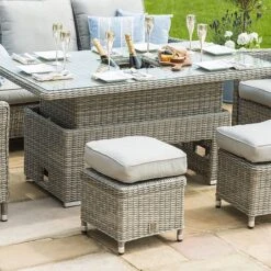 Maze Rattan Oxford Sofa Dining Set With Ice Bucket & Rising Table 22 Maze Rattan Oxford Sofa Dining Set With Ice Bucket & Rising Table -Eden Yard Zone 401761 2