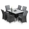Maze Rattan LA Garden Dining Set Rectangular With Ice Bucket 6 Seat -Eden Yard Zone 450096 1