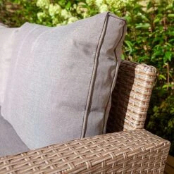 Rowlinson Garden Deluxe Rattan Corner Sofa Dining Set 8 Seat Oatmeal 21 Rowlinson Garden Deluxe Rattan Corner Sofa Dining Set 8 Seat Oatmeal -Eden Yard Zone AlbanyCornerset Wheat 05