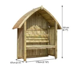 Waltons Wooden Arch Top Garden Pressure Treated Arbour Seat 15 Waltons Wooden Arch Top Garden Pressure Treated Arbour Seat -Eden Yard Zone Arch20Top20Arbour20Seat20 20ESDXL21PT03520Spec20300dpi