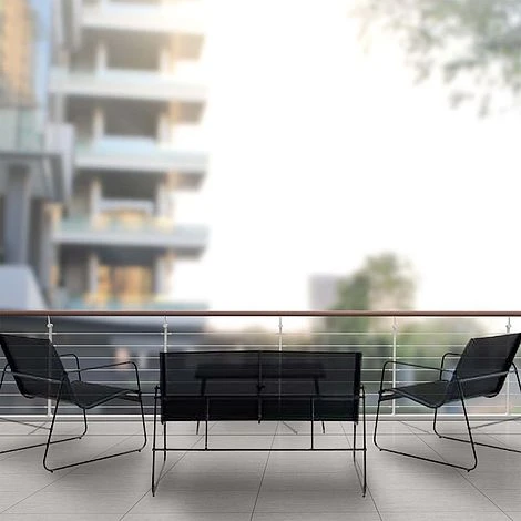 Idooka 4 Seater Black Mesh Lounge Sofa Set 5 Idooka 4 Seater Black Mesh Lounge Sofa Set - Image 3