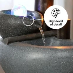 Cascading Bowls LED Garden Water Feature -Eden Yard Zone Bowl edit2