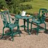 Three-Piece Rose Armchair Bistro Set - Verdi 1 Three-Piece Rose Armchair Bistro Set - Verdi -Eden Yard Zone D7281 TM