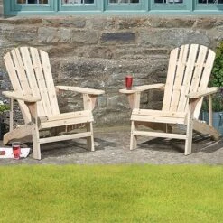 Wooden Adirondack Chair -Eden Yard Zone D8637 IS 1