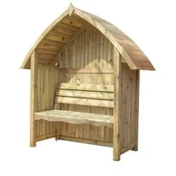 Waltons Wooden Arch Top Garden Pressure Treated Arbour Seat 14 Waltons Wooden Arch Top Garden Pressure Treated Arbour Seat -Eden Yard Zone ESDXL21PT035 007