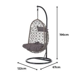 SunTime Antigua Rattan Hanging Pod And Egg Chair 10 SunTime Antigua Rattan Hanging Pod And Egg Chair -Eden Yard Zone Egg20chair20sizes
