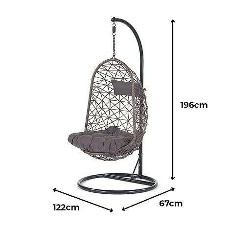 SunTime Antigua Rattan Hanging Pod And Egg Chair 4 SunTime Antigua Rattan Hanging Pod And Egg Chair - Image 2