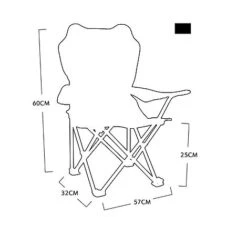 Idooka Kids' Folding Crocodile Camp Chair -Eden Yard Zone FC5000050.Silhouette