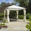 Aphrodite Heavy Duty Garden Gazebo With Side Curtains 2.7m 1 Aphrodite Heavy Duty Garden Gazebo With Side Curtains 2.7m -Eden Yard Zone FSGHD LS2
