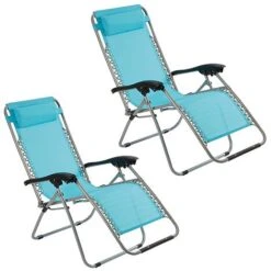 Garden Gear Zero Gravity Chair - Marine Blue -Eden Yard Zone G0881 2