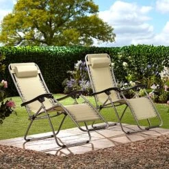 Garden Gear Zero Gravity Chair - Stone -Eden Yard Zone G3727 ls2