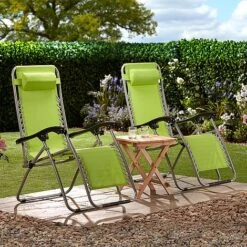 Garden Gear Zero Gravity Chair - Apple Green 12 Garden Gear Zero Gravity Chair - Apple Green -Eden Yard Zone G3728 LS1