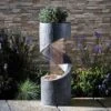 Serenity Spiral Rainfall Water Feature With Planter -Eden Yard Zone G3885 2