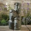 Serenity Easter Island Head Cascade Water Feature -Eden Yard Zone G3890 1