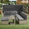 Garden Gear California Rattan Daybed With Canopy -Eden Yard Zone G3906 2