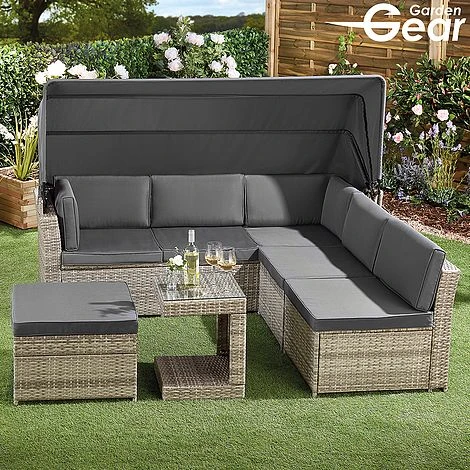 Garden Gear California Rattan Daybed With Canopy 3 Garden Gear California Rattan Daybed With Canopy