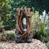 Serenity Hollow Tree Trunk Waterfall Water Feature -Eden Yard Zone G3946 1