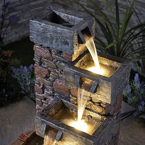 Serenity Cubic Cascading Pebble Wall Water Feature 4 Serenity Cubic Cascading Pebble Wall Water Feature - Image 2