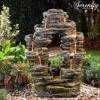 Serenity Double-Sided Rock Cascade Water Feature -Eden Yard Zone G3954 1