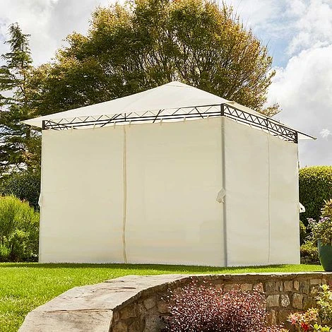 Garden Gear 3x3m Metal Gazebo With Cream Roof And Curtains 3 Garden Gear 3x3m Metal Gazebo With Cream Roof And Curtains - Image 2