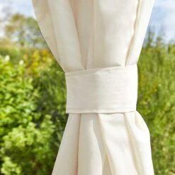 Garden Gear 3x3m Metal Gazebo With Cream Roof And Curtains 15 Garden Gear 3x3m Metal Gazebo With Cream Roof And Curtains -Eden Yard Zone G4161 5