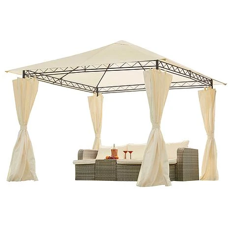 Garden Gear 3x3m Metal Gazebo With Cream Roof And Curtains 9 Garden Gear 3x3m Metal Gazebo With Cream Roof And Curtains - Image 8