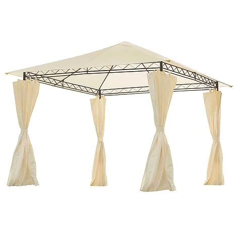 Garden Gear 3x3m Metal Gazebo With Cream Roof And Curtains 10 Garden Gear 3x3m Metal Gazebo With Cream Roof And Curtains - Image 9