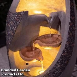 Serenity Cascading Flame Effect Water Feature 11 Serenity Cascading Flame Effect Water Feature -Eden Yard Zone G4827 SERENITYC