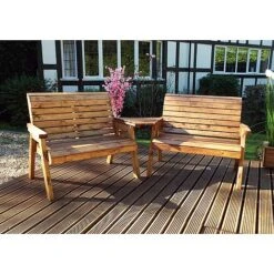 Twin Bench Set Angled -Eden Yard Zone HB115A20Pic1