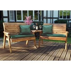 Twin Bench Set Angled -Eden Yard Zone HB115AG