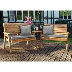 Twin Bench Set Angled -Eden Yard Zone HB115AGR