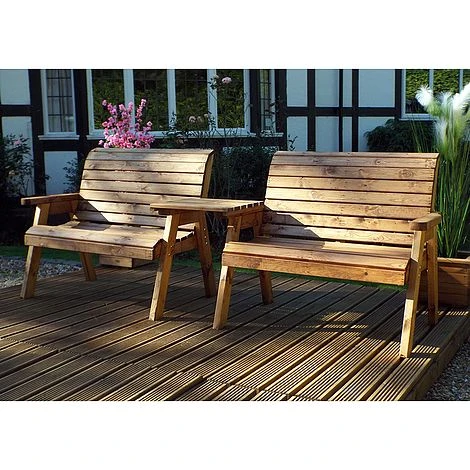 Twin Bench Set Straight 3 Twin Bench Set Straight