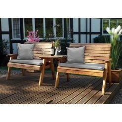 Twin Bench Set Straight 9 Twin Bench Set Straight -Eden Yard Zone HB115BGR