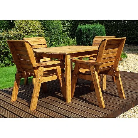 4 Seater Rectangular Table Set 4 4 Seater Rectangular Table Set - Image 2