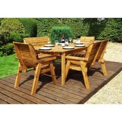 6 Seater Rectangular Table Set With Benches -Eden Yard Zone HB1420Pic2