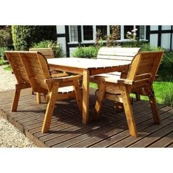 6 Seater Rectangular Table Set With Benches -Eden Yard Zone HB1420Pic5