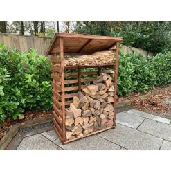Charles Taylor Wooden Log Store Medium 3 X 2ft -Eden Yard Zone HB202205