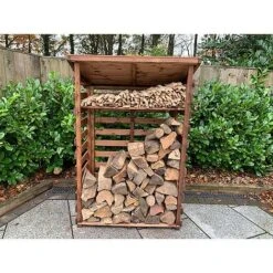 Charles Taylor Wooden Log Store Medium 3 X 2ft -Eden Yard Zone HB202206