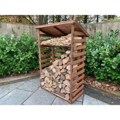 Charles Taylor Wooden Log Store Medium 3 X 2ft -Eden Yard Zone HB202207