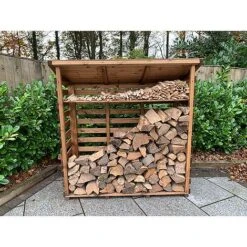 Wooden Log Store Large 5 X 2ft -Eden Yard Zone HB203