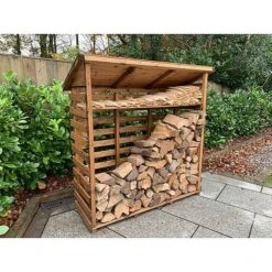 Wooden Log Store Large 5 X 2ft -Eden Yard Zone HB203203